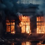 Steel mill burning, pouring molten metal Dangerous industry generated by AI